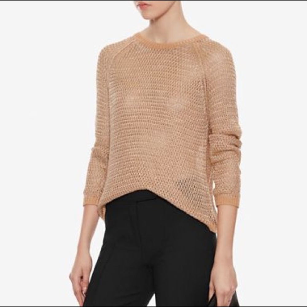 Michelle Mason open back lurex sweater